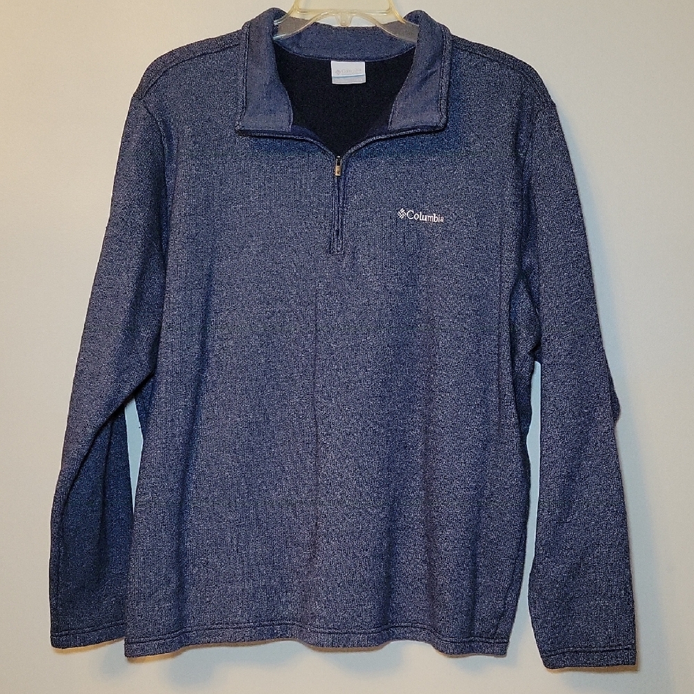 Men's Columbia Hart Mountain 1/4 Zip Blue XXL Gorpcore Outdoors